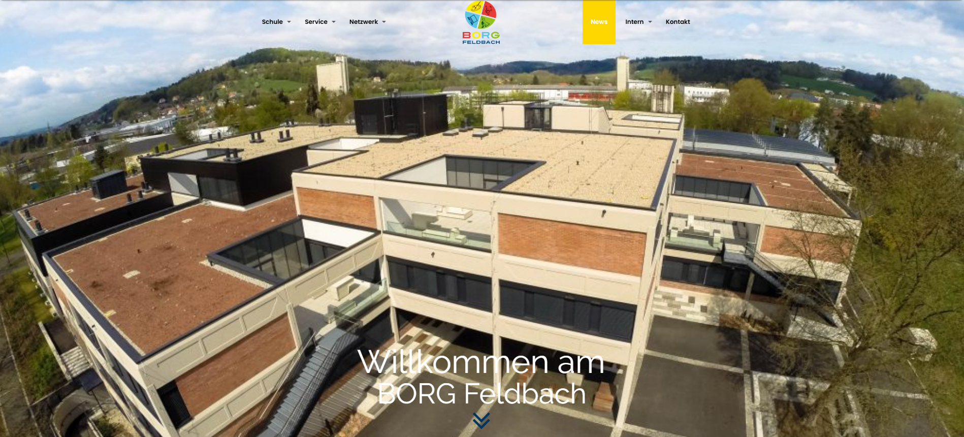 BORG Feldbach — Startseite im Design von 2018